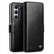 Funda Clásica de Cuero Qialino para Samsung Galaxy Z Fold5 - Estilo Cartera