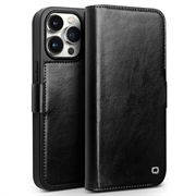 Funda Clásica de Cuero Qialino para iPhone 15 Pro Max - Estilo Cartera