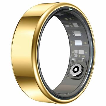 R99 Fitness & Wellness Smart Ring con estuche de carga - Tamaño: 9/19mm - Oro