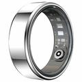 R99 Fitness & Wellness Smart Ring con estuche de carga - Tamaño: 9/19mm - Plata