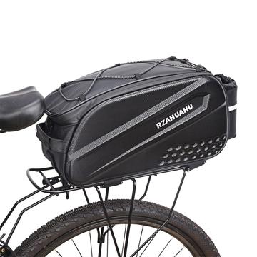 RZAHUAHU YA367 Bike Rack Bolsa dura Shell Trunk Bolsa de gran capacidad de almacenamiento de ropa con la bolsa de la botella de agua para el asiento trasero de la bicicleta