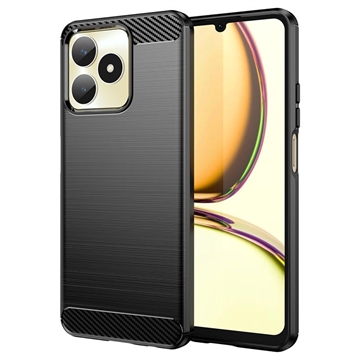 Carcasa de TPU Brushed para Realme C53/Narzo N53 - Fibra de Carbono