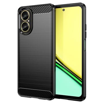 Carcasa de TPU Brushed para Realme C67 4G - Fibra de Carbono