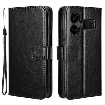 Funda de cartera con cierre magnético para Realme GT5 - Negro