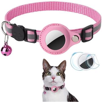 Collar reflectante para mascotas con AirTag y timbre - Gatos y perros pequeños