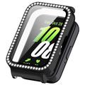 Carcasa Decorativa con Diamantes con Protector de Pantalla para Samsung Galaxy Fit3 - Negro