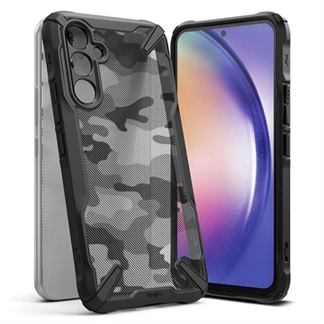 Carcasa Ringke Fusion X Design para Samsung Galaxy A54 5G - Camuflaje Militar / Negro