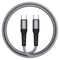 Cable USB-C Riversong Hercules 06 con trenzado de nailon - 1m/100W - Gris