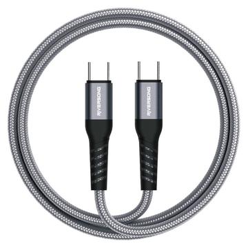 Cable USB-C Riversong Hercules 06 con trenzado de nailon - 1m/100W - Gris