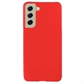 Carcasa de Plástico Engomado para Samsung Galaxy S21 FE 5G - Rojo