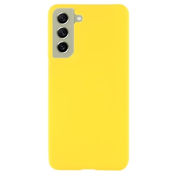 Carcasa de Plástico Engomado para Samsung Galaxy S21 FE 5G - Amarillo