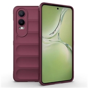 Carcasa de TPU Rugged para OnePlus Nord CE4 Lite/Oppo K12x - Vino Tinto