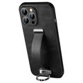 Carcasa Híbrida con Correa de Mano Sulada Fashion para iPhone 14 Pro Max - Negro