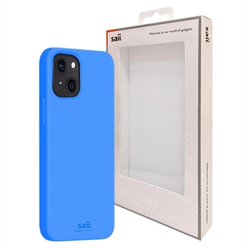 Funda de Silicona Saii Premium Liquid para iPhone 13 - Azul