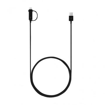 Cable combinado Samsung EP-DG950DBE - USB-C y MicroUSB - 1.4m - A granel - Negro