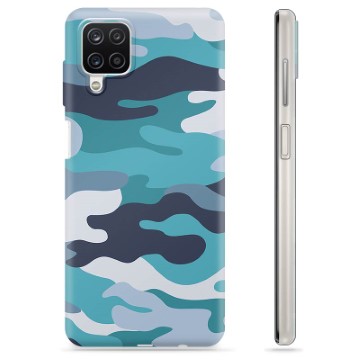 Funda de TPU para Samsung Galaxy A12 - Camuflaje Azul