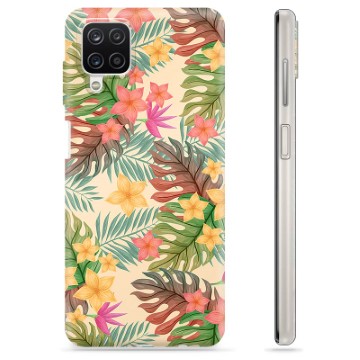 Funda de TPU para Samsung Galaxy A12 - Flores Rosadas