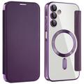 Funda abatible Samsung Galaxy A15 con ranura para tarjeta - Compatible con MagSafe - Morado