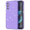 Carcasa de TPU Stylish Glitter para Samsung Galaxy A15 - Púrpura Transparente