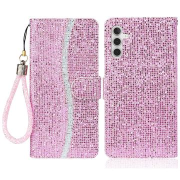 Samsung Galaxy A15 Funda elegante con purpurina para cartera