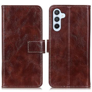 Funda con Cierre Magnético para Samsung Galaxy A15 - Estilo Cartera - Marrón