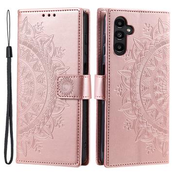 Funda Mandala Series para Samsung Galaxy A16 - Estilo Cartera - Rosa Dorado