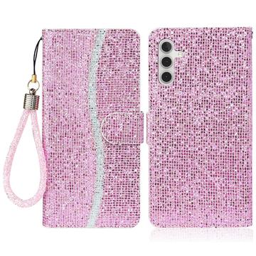 Samsung Galaxy A16 Funda elegante con purpurina para cartera