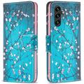 Funda Cartera Wonder Series para Samsung Galaxy A16 - Flores Blancas