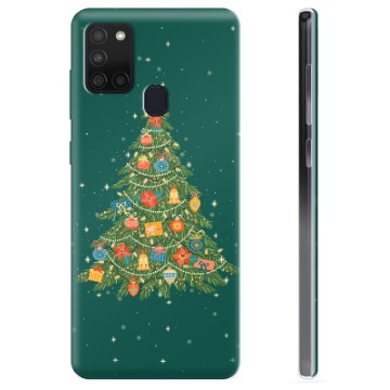 Funda de TPU para Samsung Galaxy A21s - Árbol de Navidad