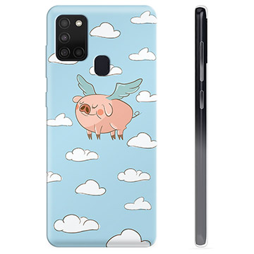 Funda de TPU para Samsung Galaxy A21s - Cerdo Volador