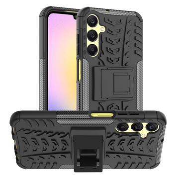 Antideslizante Funda Híbrida con Soporte para Samsung Galaxy A25 - Negro