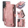 Samsung Galaxy A25 Caseme 008 2-in-1 Multifunctional Wallet Case - Pink