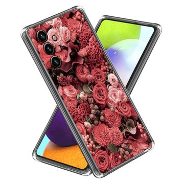 Carcasa de TPU Stylish Ultra Fina para Samsung Galaxy A25 - Flores Rojas