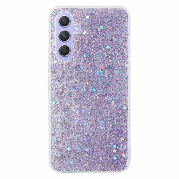 Samsung Galaxy A35 Glitter Flakes TPU Case - Purple