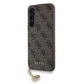 Carcasa Híbrida Guess 4G Charms Collection para Samsung Galaxy A35 - Marrón