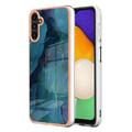 Funda TPU Marble Pattern Electrochapada IMD para Samsung Galaxy A36 - Verde