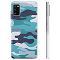 Funda de TPU para Samsung Galaxy A41 - Camuflaje Azul