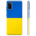 Funda TPU con bandera de Ucrania para Samsung Galaxy A41 - Amarillo y azul claro