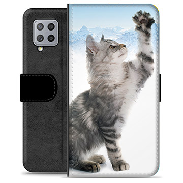 Funda Cartera Premium para Samsung Galaxy A42 5G - Gato