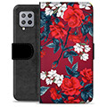 Funda Cartera Premium para Samsung Galaxy A42 5G - Flores Vintage