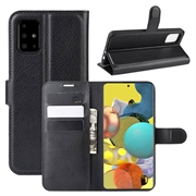 Funda con Cierre Magnético para Samsung Galaxy A51 5G - Estilo Cartera - Negro