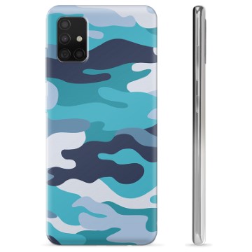 Funda de TPU para Samsung Galaxy A51 - Camuflaje Azul