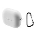 Carcasa de Silicona con Mosquetón para Samsung Galaxy Buds3/Buds3 Pro - Blanco