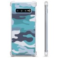 Funda Híbrida para Samsung Galaxy S10 - Camuflaje Azul