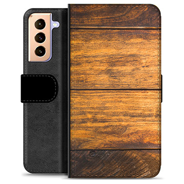 Funda Cartera Premium para Samsung Galaxy S21+ 5G - Madera