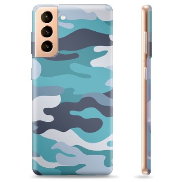 Funda de TPU para Samsung Galaxy S21+ 5G - Camuflaje Azul