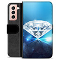 Funda Cartera Premium para Samsung Galaxy S21 5G - Diamante