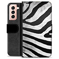 Funda Cartera Premium para Samsung Galaxy S21 5G - Cebra