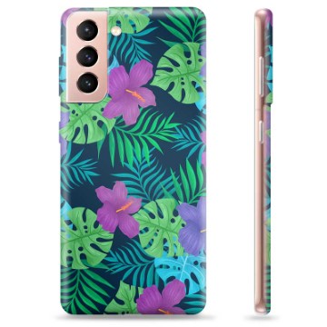 Funda de TPU para Samsung Galaxy S21 5G - Flores Tropicales