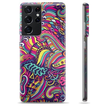 Funda de TPU para Samsung Galaxy S21 Ultra - Flores Abstractas